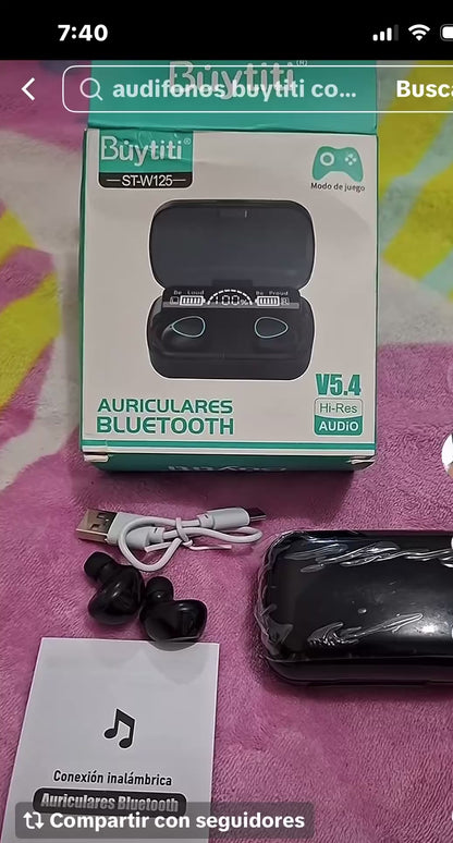⚡ Audífonos Bluetooth Inalámbricos con Estuche Digital